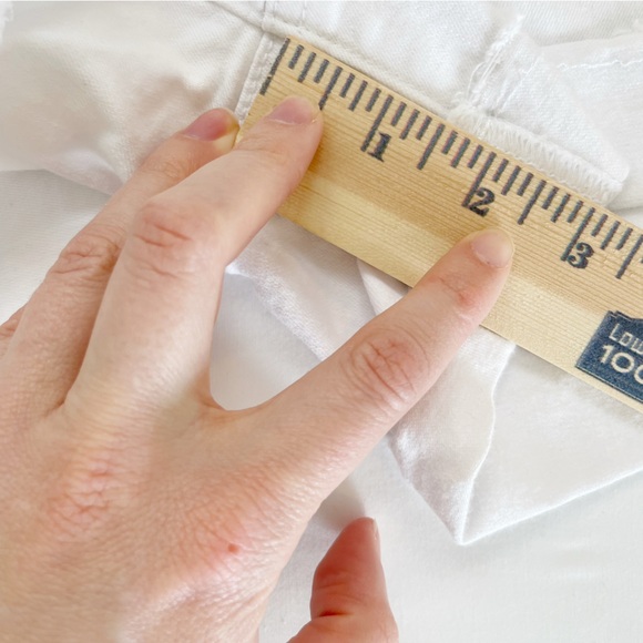 Judy Blue White Mid Rise Tummy Control Frayed Cuffed Denim Shorts XL JB1588 New - Picture 9 of 12